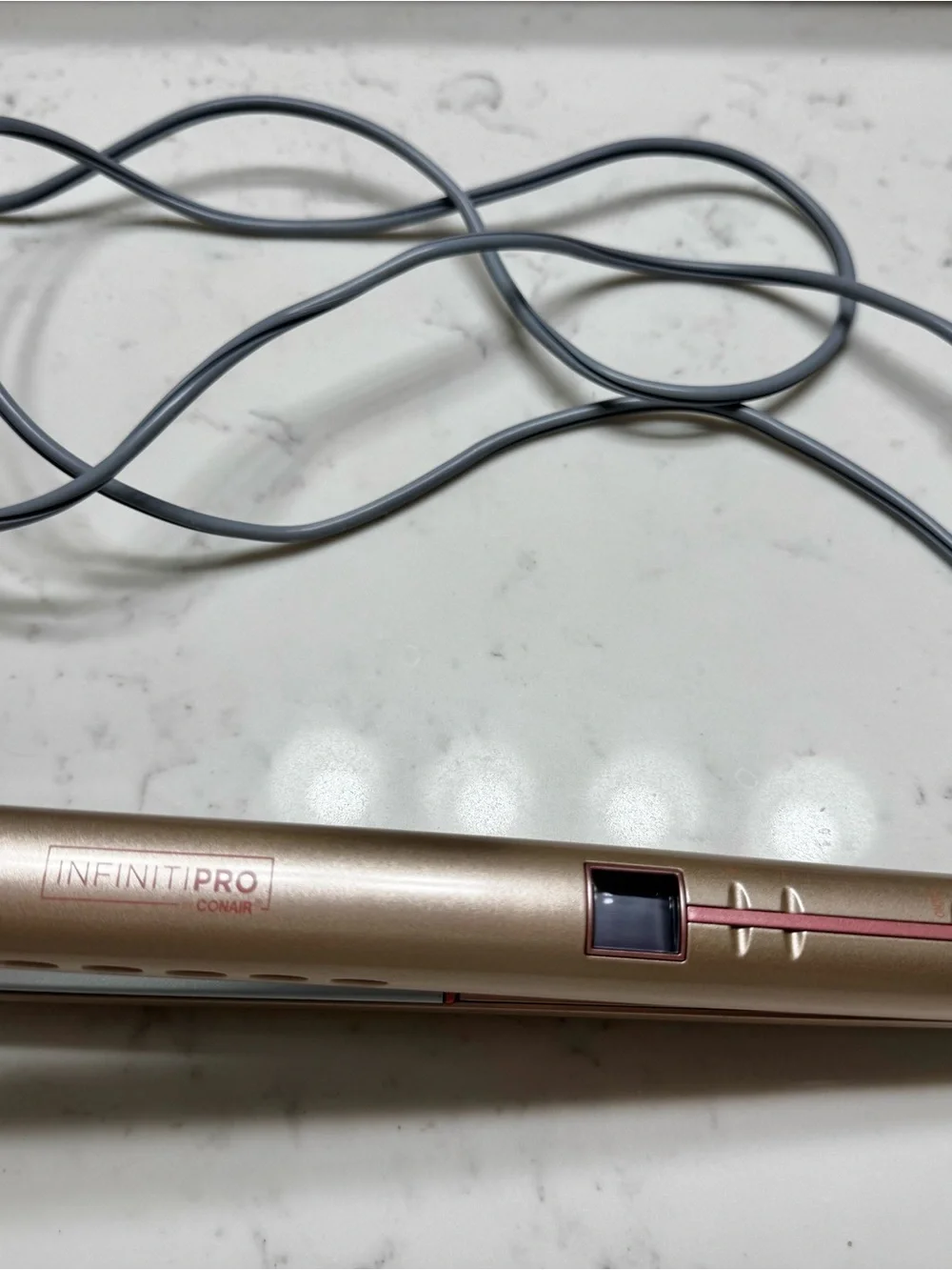 Conair InfinitiPro Rose Gold Flat Iron - Sleek Everyday Styling - Size 1”
